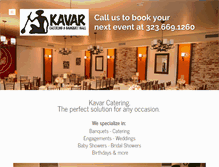 Tablet Screenshot of kavarcatering.com